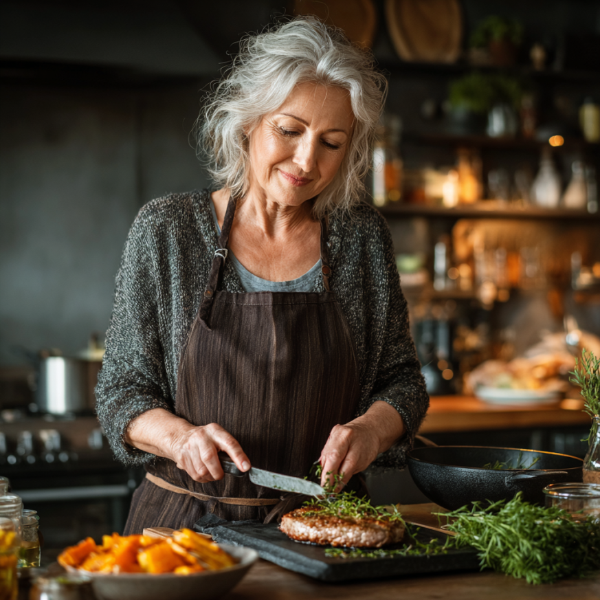Seniori activi făcând exerciții